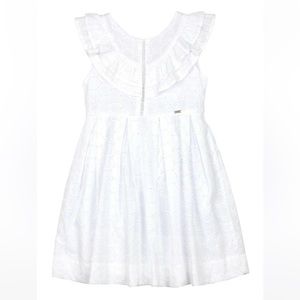 Mayoral Dress! White Eyelet Voile Girls Size 5 Special Occasion Spring Summer